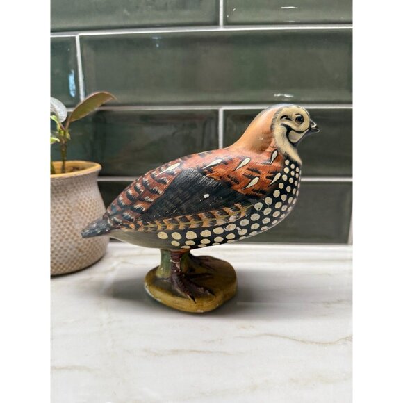 Vintage Mottahedeh Design Hand Painted Quail Pottery Made In Italy Numbered - Picture 1 of 9